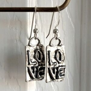 Artisan Sterling Silver Love Earrings